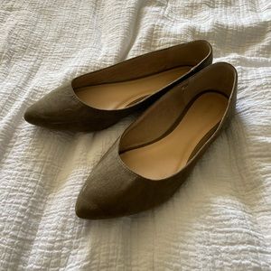Olive green flats